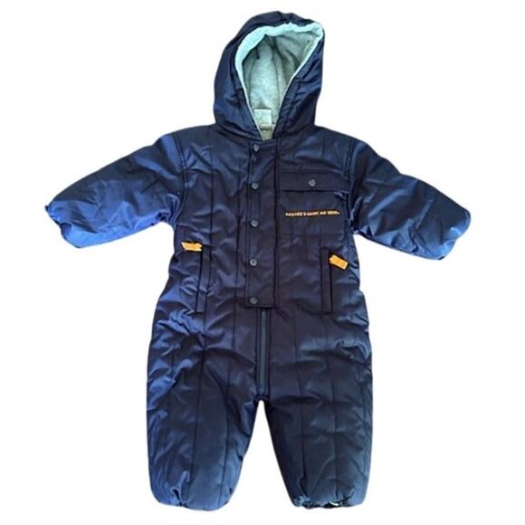 Vintage Carter’s 1990s Navy Baby Snowsuit - Size 24M - Picture 1 of 8